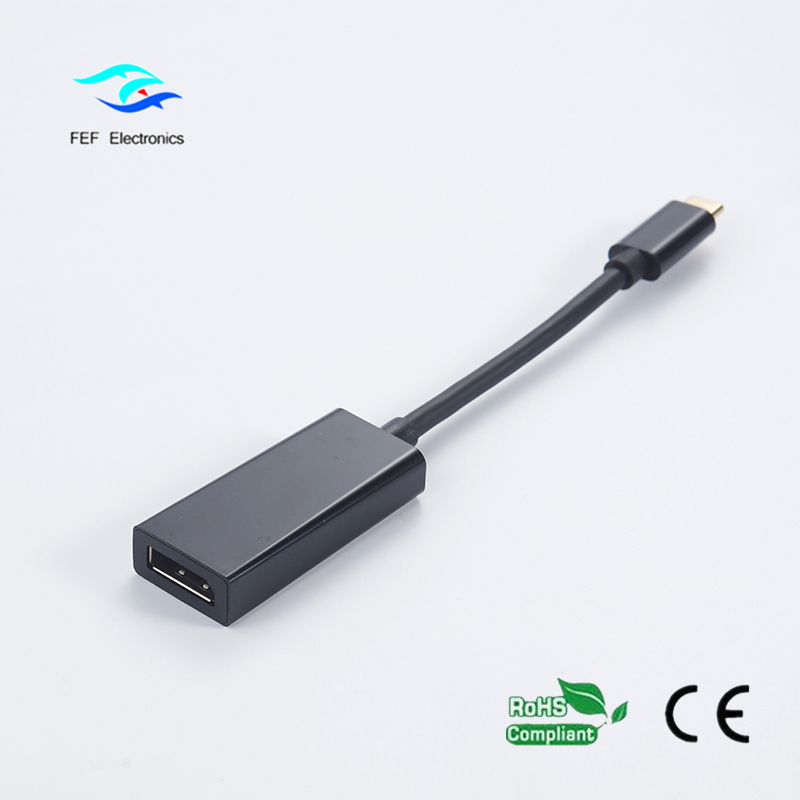 DisplayportメスABSシェルコードへのUSB TYPE Cコード：FEF-USBIC-004A