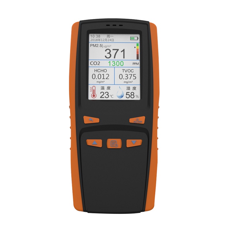 携帯用探知器のガスの二酸化炭素のメートルDM509大気質のモニタリングシステムPM2.5の塵検出器