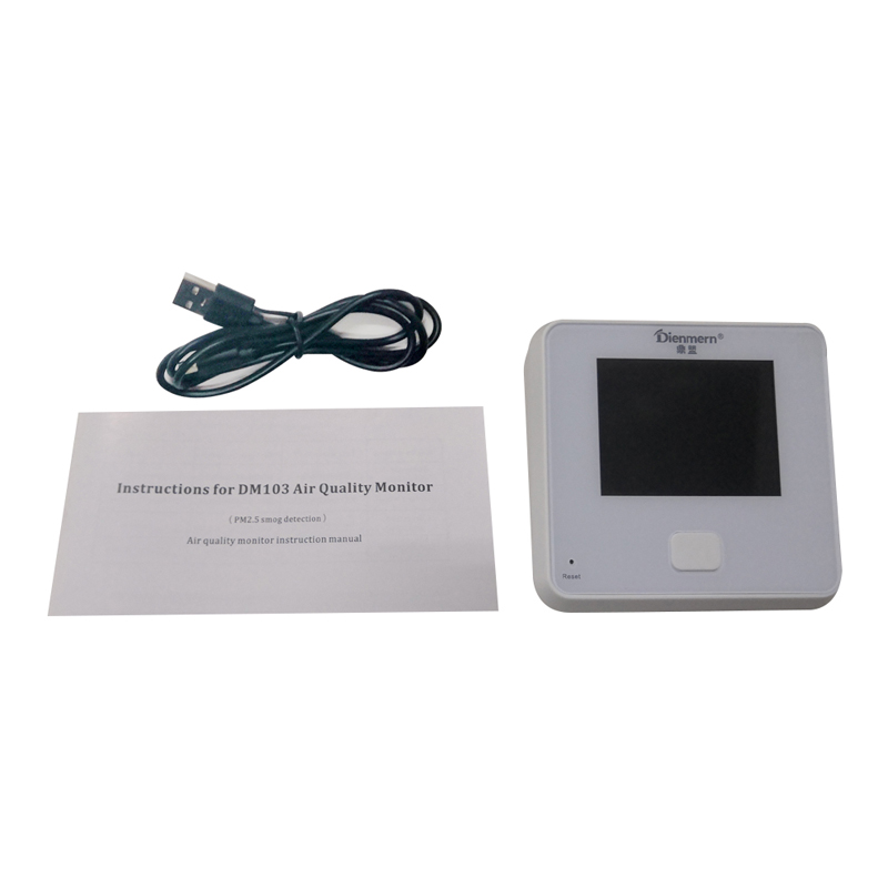 PM2.5 + HCHO + TVOC + AQI + PM1.0 + PM10用Dienmern DM103大気質検出器