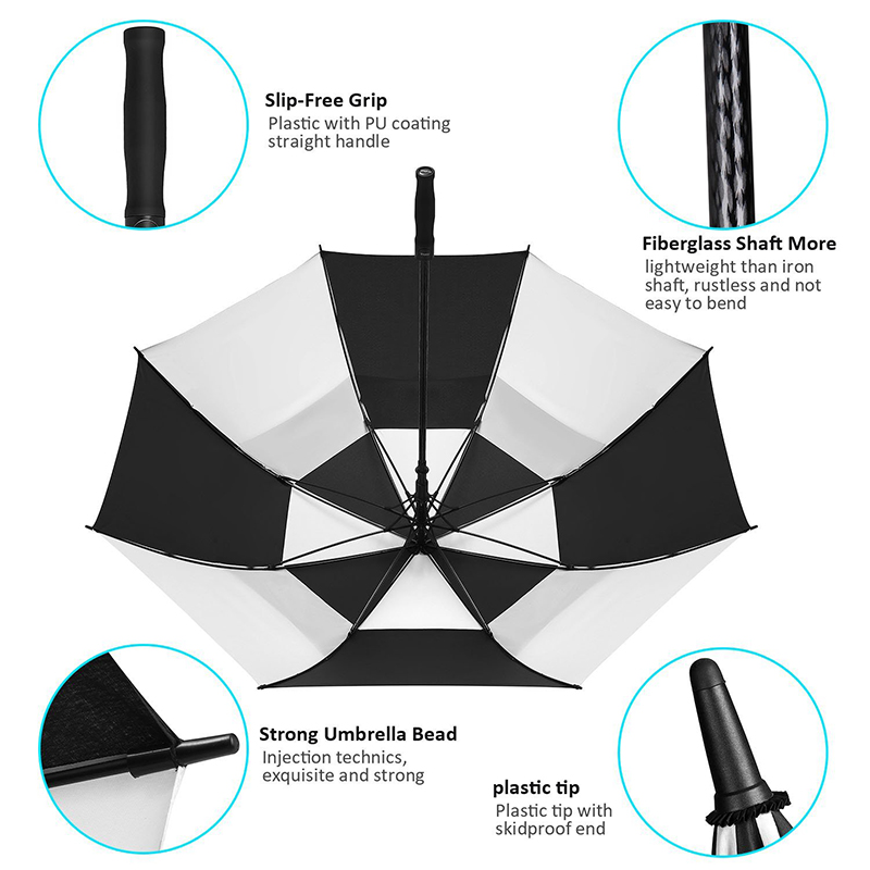 防水大型EVAハンドル自動ゴルフ傘