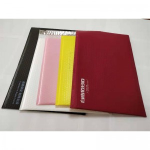 リサイクル可能な生物分解性バイオバブルプラスチックラップジッパーポーチ、バブルクッションラップジッパー付きジッパーバッグ