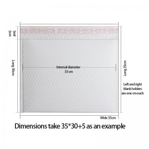 白いシーラブルバブルメーラーラップ封筒ポリ出荷袋バブルフィルムラップ