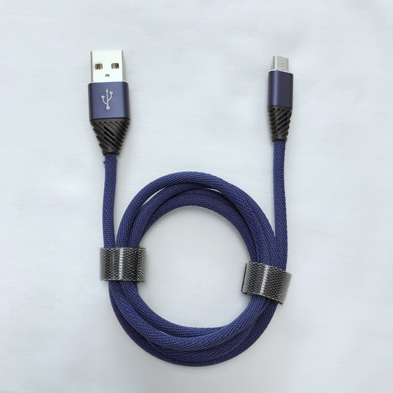 丸型急速充電丸型アルミニウムハウジングフレックス曲げUSBデータケーブル、マイクロUSB、タイプC、iPhone雷充電および同期