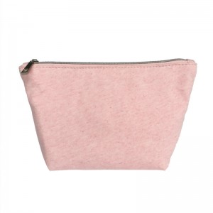 耐久性のある携帯用の小さな天然繊維ジッパー化粧品バッグ