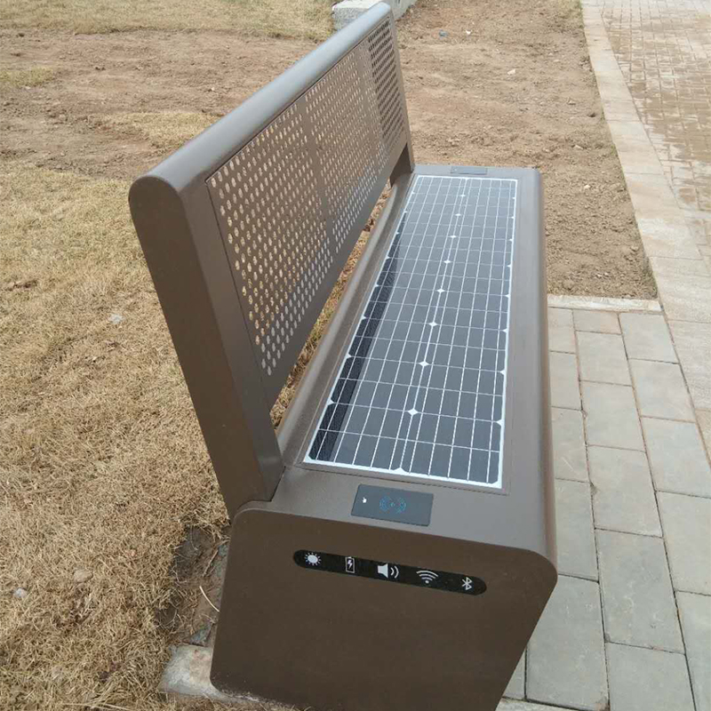 無線充満が付いている太陽公園のベンチの公共の通りの座席