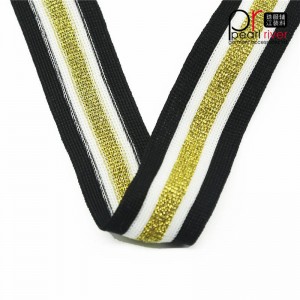 金ワイヤーの良質テープが付いている黒/黄色/白いテープ