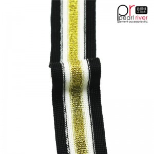 金ワイヤーの良質テープが付いている黒/黄色/白いテープ