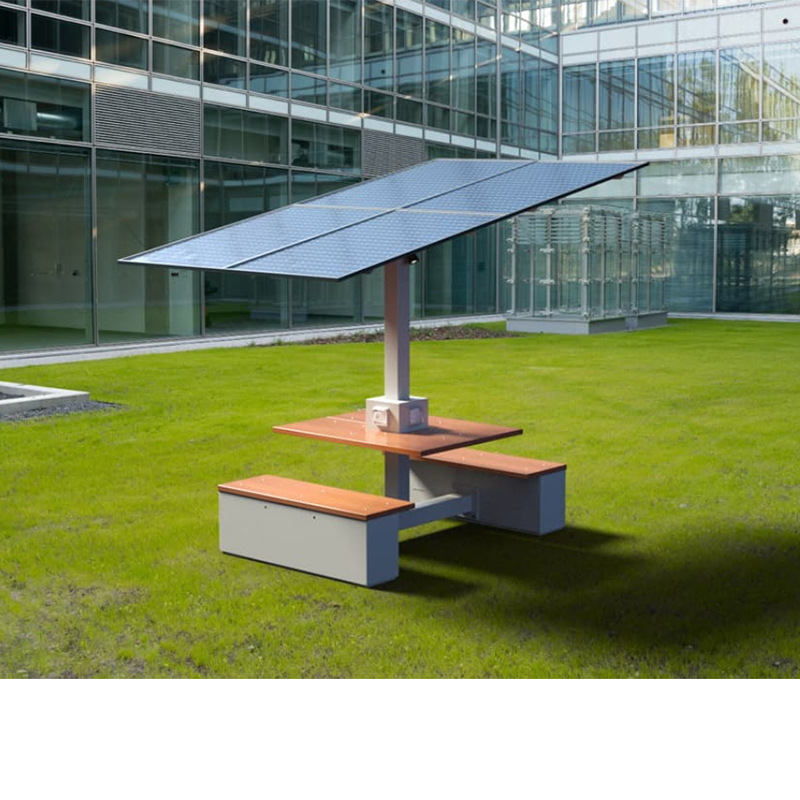 ソーラー充電テーブルキャンパスワークステーション持続可能なエネルギー生産性