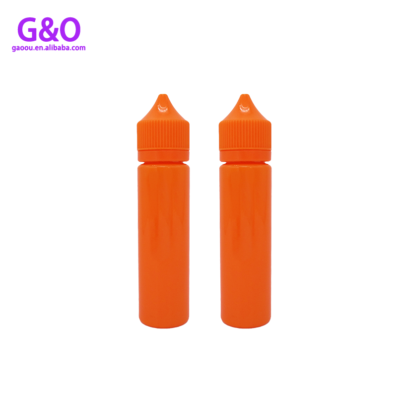 ペットeliquidボトルvape eliquidプラスチックボトル60ミリリットルオレンジ色新しいぽっちゃりゴリラe cig液体プラスチックスポイトボトル