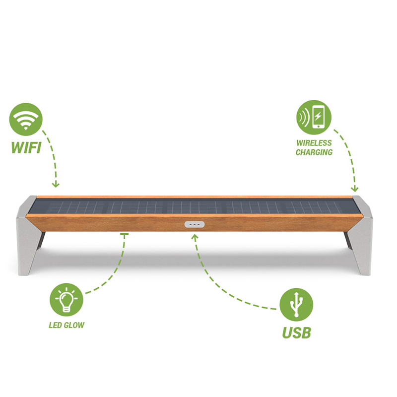 スマートシティ充電ベンチ太陽光発電都市家具