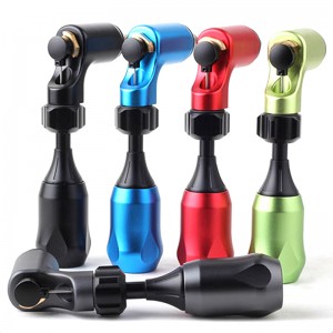 ロータリーマシンガンシェーダーライナーl形状強力なパワーアルミ合金ボディアートパーマネントメイクアップ用タトゥーニードル電源