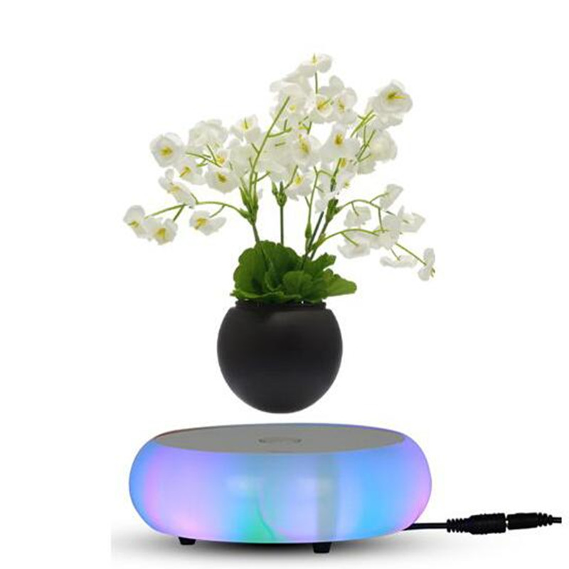 LEDライトセラミック磁気浮遊ir盆栽植物鉢植えPA-0719