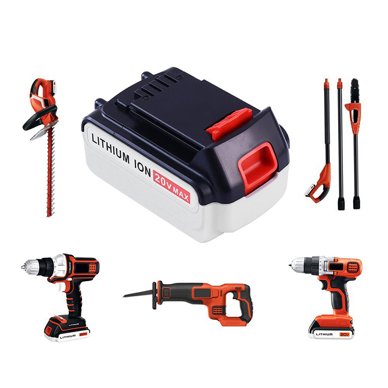 Black＆Decker LB20、LBX20、LBX4020、LB2X4020用工具電池の交換用リチウムイオン20V 6000mAhバッテリーパック