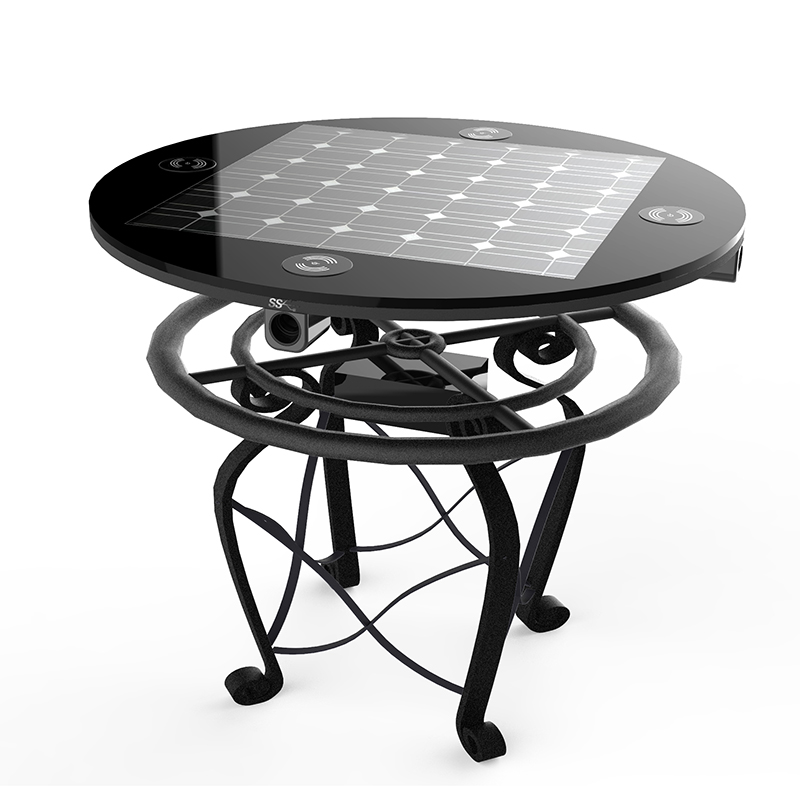 レストラン/ホテル/喫茶店の太陽エネルギーによって動力を与えられる屋外の家具のためのスマートなコーヒーテーブル
