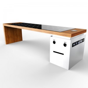 スマートメタルパークベンチ太陽エネルギー製品電話充電器と広告機器