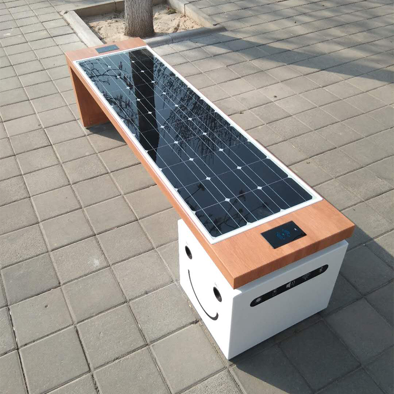 スマートメタルパークベンチ太陽エネルギー製品電話充電器と広告機器