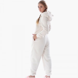 動物の耳が付いている女性の大人のOnesie Pajamas