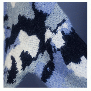 2019新しい秋冬の韓国スタイルの緩いコントラストカラーのセーターシャツ