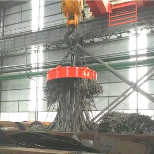 電磁石付きダブル桁天井クレーン