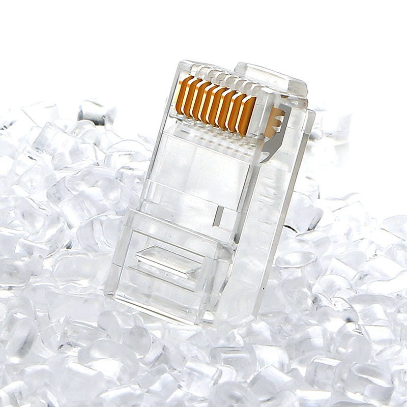CAT5 CAT5E CAT6コネクタ8P8C UTPゴールドメッキイーサネットクリスタルヘッド