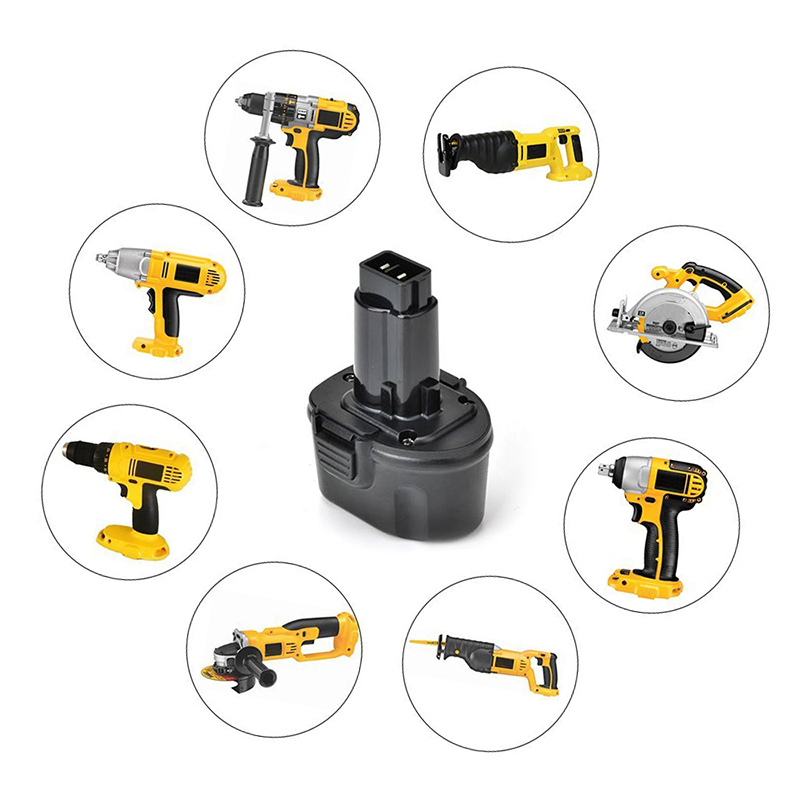 Dewalt DE9057、DE9085、DW9057用のNi-Cd 7.2V 1500mAh交換用ドリル電池式電動工具