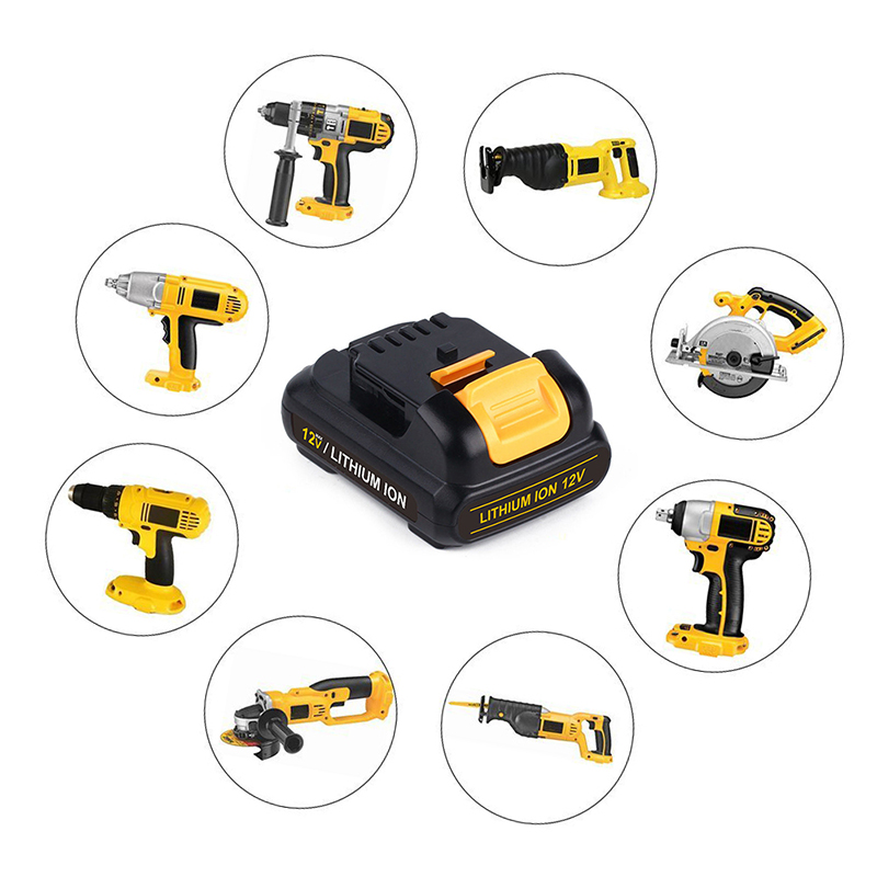 Dewalt DCB120、DCB121用リチウムイオン1500mAh 12Vコードレスドリルバッテリーパック