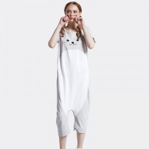 女性用刺繍コットンスパンデックスシングルジャージーワンシー