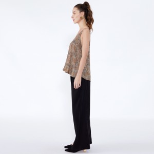 最新のデザインルースストリートウェアレディースズボン黒コートパンツJSDJ2516