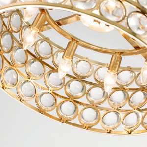 新しい北欧現代金属ガラス高級ホームホテルシャンデリアKm2136