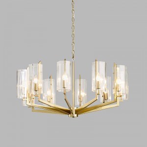 現代の北欧の金属ガラス高級大気シャンデリアKm 2132