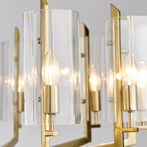 現代の北欧の金属ガラス高級大気シャンデリアKm 2132