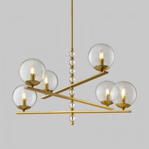 モダンアートデザインのリビングルームファッションガラス玉シャンデリアKm2131