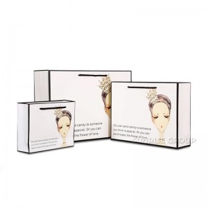 ハンドル卸売り紙袋で印刷されたカスタムロゴ