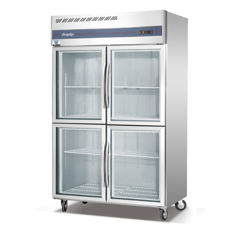 GNT直立フルステンレススチール製ショーケースディスプレイ冷蔵庫