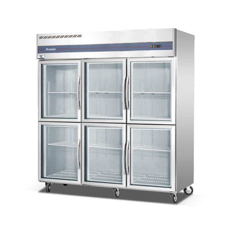 GNT直立フルステンレススチール製ショーケースディスプレイ冷蔵庫
