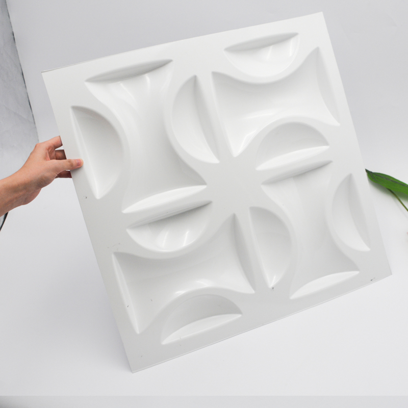 室内装飾のための現代1mm厚い白いポリ塩化ビニールプラスチック3D壁パネル