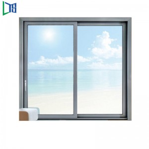 中国からの粉のコーティングのオフィスの安全ロックのシャンパン色の縦フレームのガラスアルミニウム引き戸