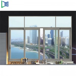 粉のコーティングの灰色および黒いFo Resdentrailおよび商業建物が付いているアルミニウム滑走の窓かスタッカーの窓