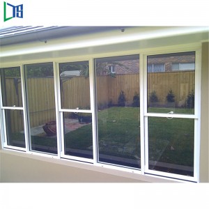 窓およびドアの良質の二重強化されたガラスアルミニウム縦の引き戸