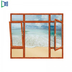 アルミチルトとターンウィンドウチルトとターンホワイトカラーパウダーコーティングアルミウィンドウ