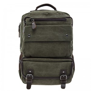 17SC-6571Mようこそoem 15年工場環境に優しい耐久性15.6-17.3インチ大容量男性カスタムバックパックヴィンテージキャンバス