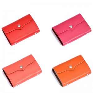 HD0827--カスタマイズ可能な本革のビジネスカードホルダーIDカードスリーブ