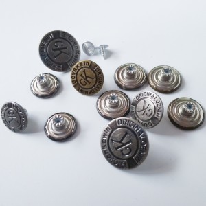 注文の方法はジーンズ10のための円形の金属のスナップボタンを印刷しました