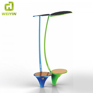 屋外の携帯電話充満のためのスマートな太陽エネルギーの街頭広告の照明ベンチ