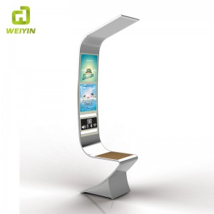 屋外LEDの広告の照明箱の太陽スマートなステンレス鋼プロダクトベンチ