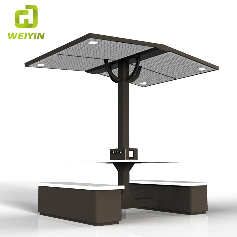 屋外公園コミュニティとホテル電話充電器とACグリッドのためのスマートな太陽エネルギー充電ステーション