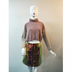 コントラストショートセーターRLWS0071F