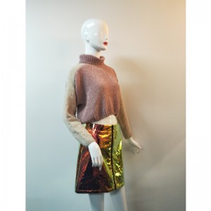 コントラストショートセーターRLWS0071F