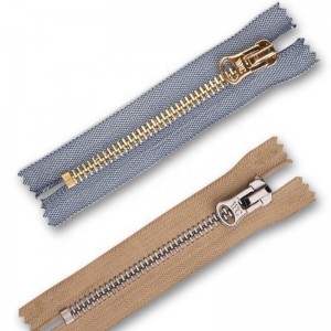 金属ジッパー仕上げジッパー金属ジッパークローズドエンドとオープンエンド2つの方法3