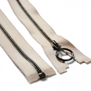 サークルのスライダーが付いている衣服の豪華なジッパーの金属の真鍮のジッパーはスカート11のための終わりのローズの金ジッパーを閉めます